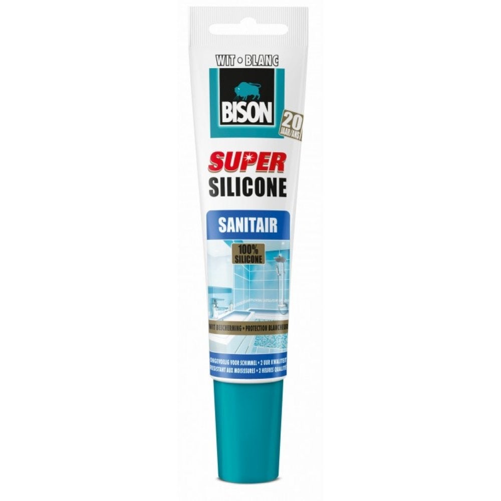 Bison siliconenkit sanitair wit 150 ml
