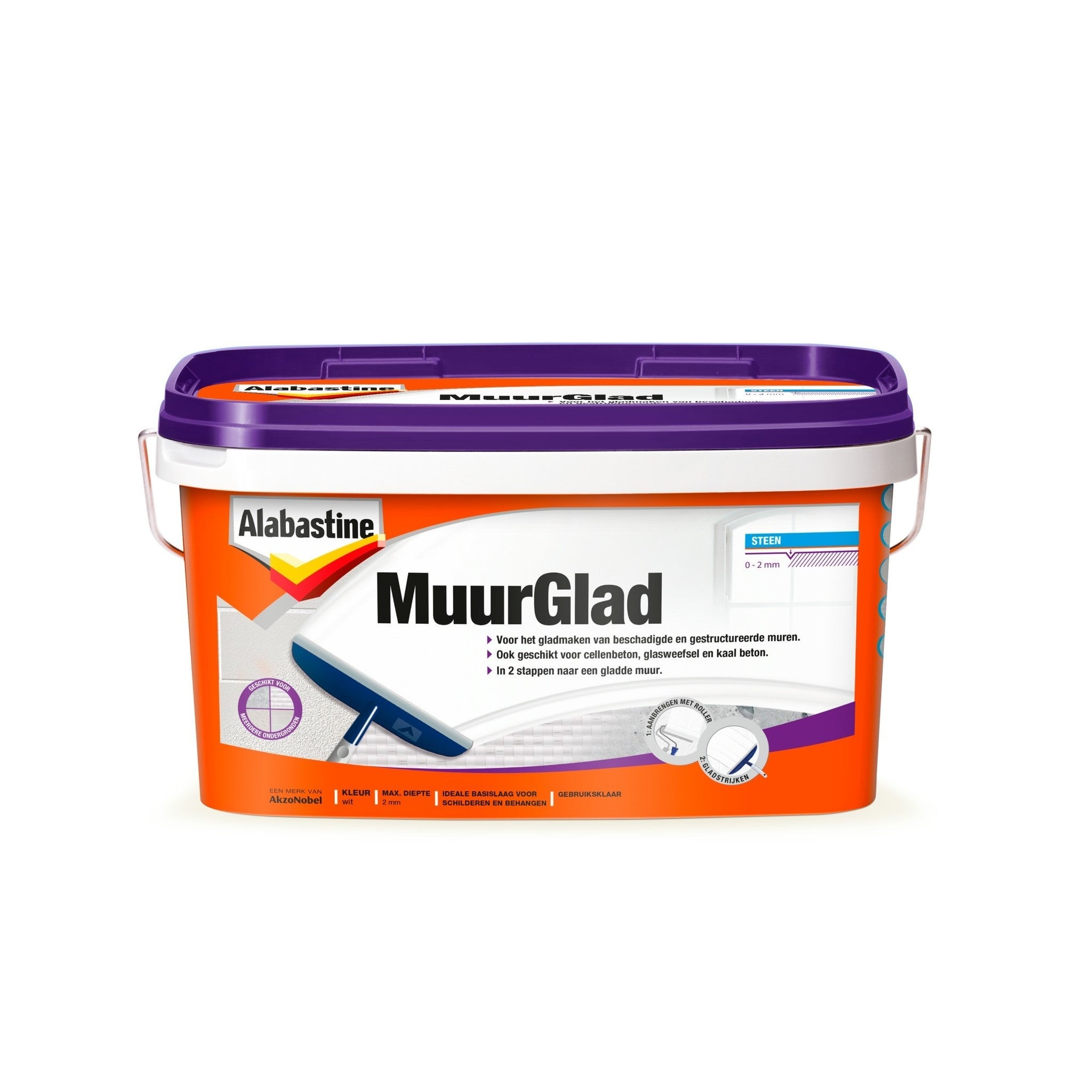 Muurglad - 10L - Wit