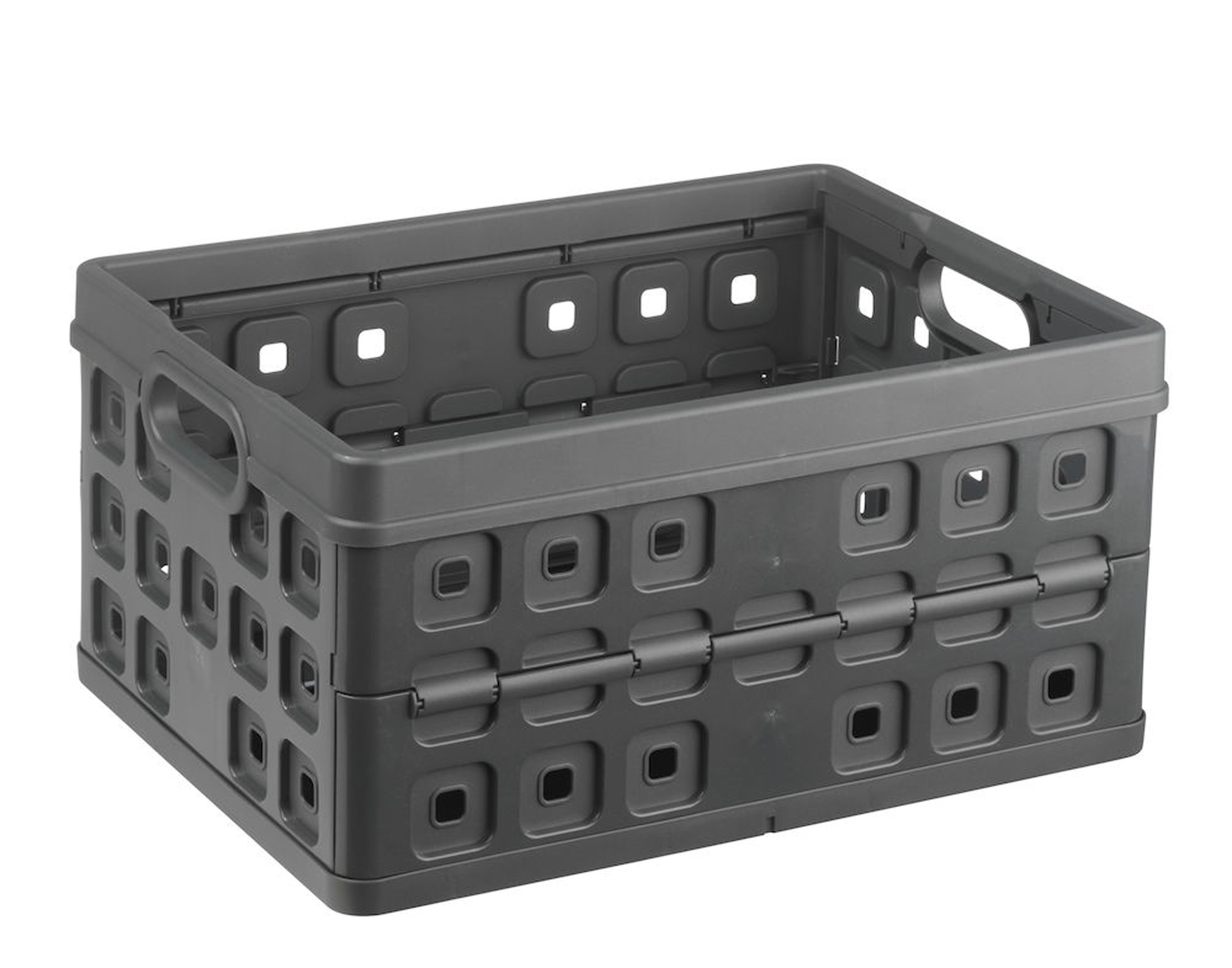 Sunware square vouwkrat antraciet 32 l