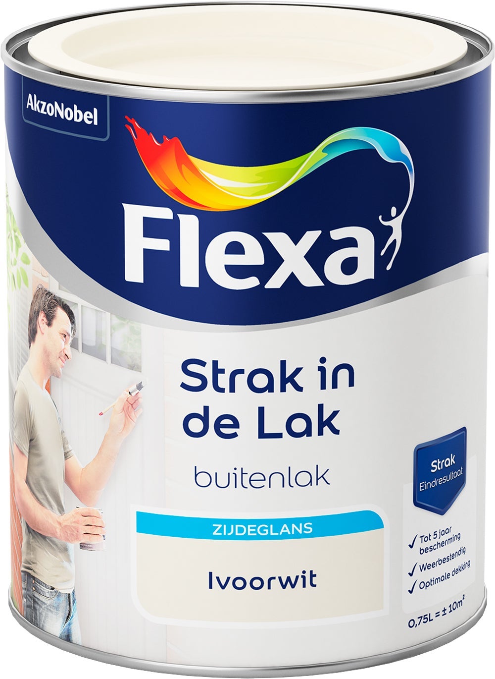 Houtlak - Strak in de lak zijdeglans 750 ml - 1011 ivoorwit