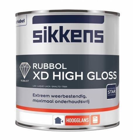 Houtlak - Rubbol XD Hoogglans 1 liter - WHITE/W05