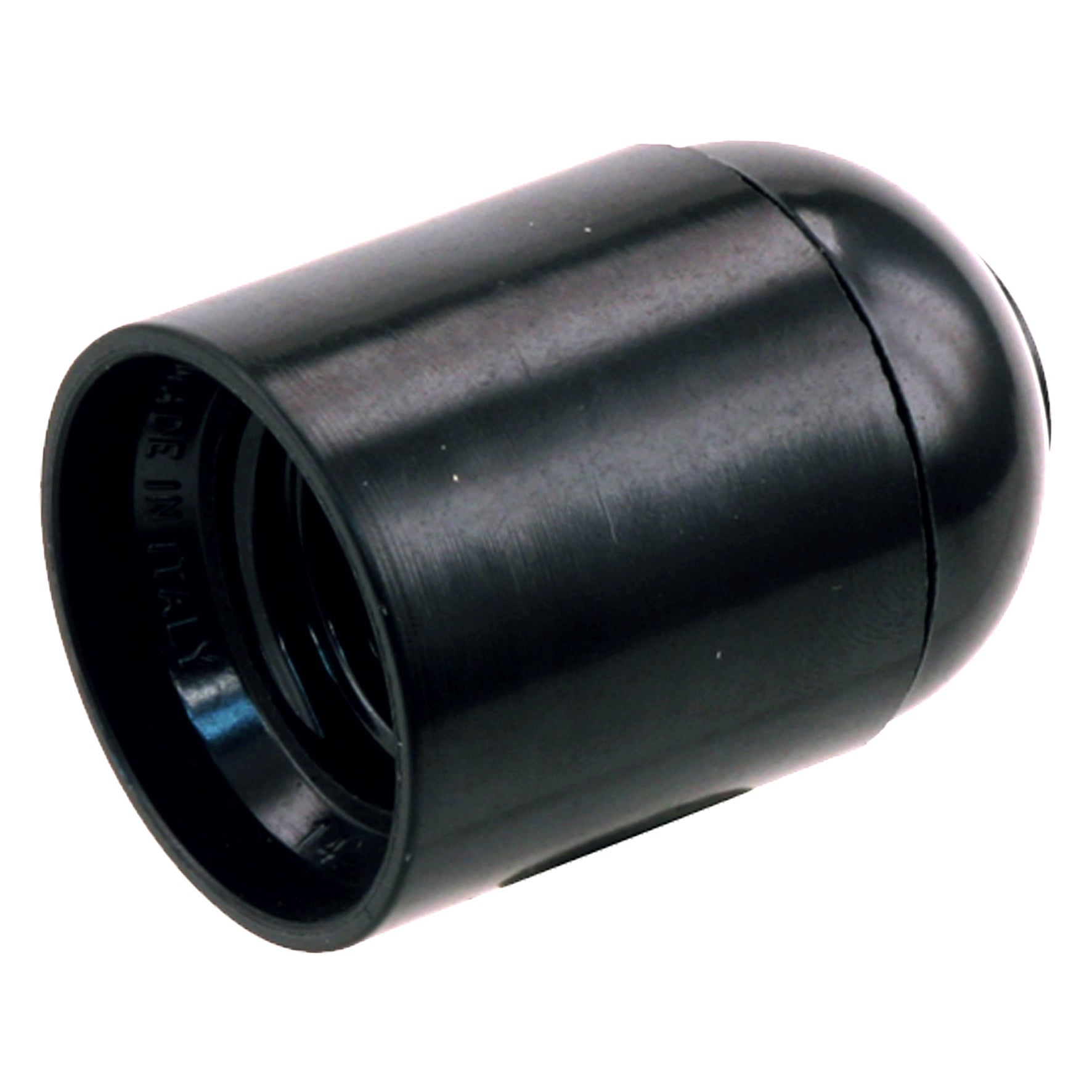 Fitting e27 glad zwart