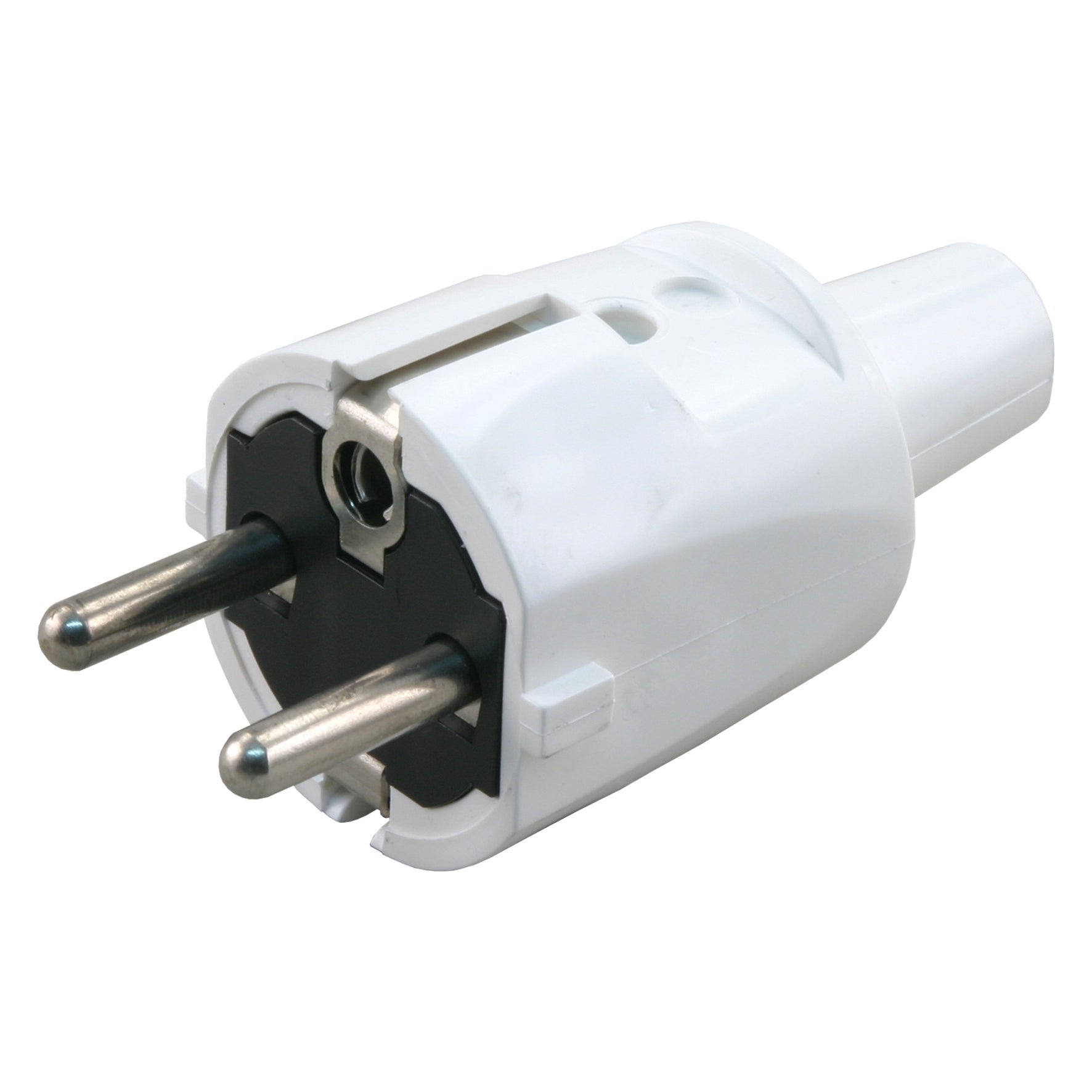 Stekker randaarde pvc 10/16 ampère wit