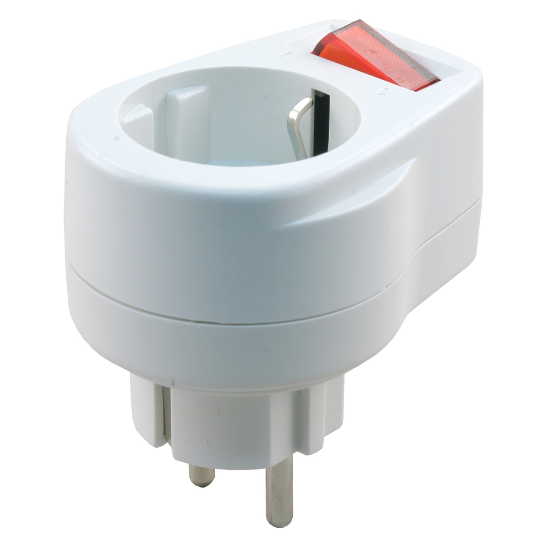 Stekker randaarde schakelaar lamp 10/16 ampère wit