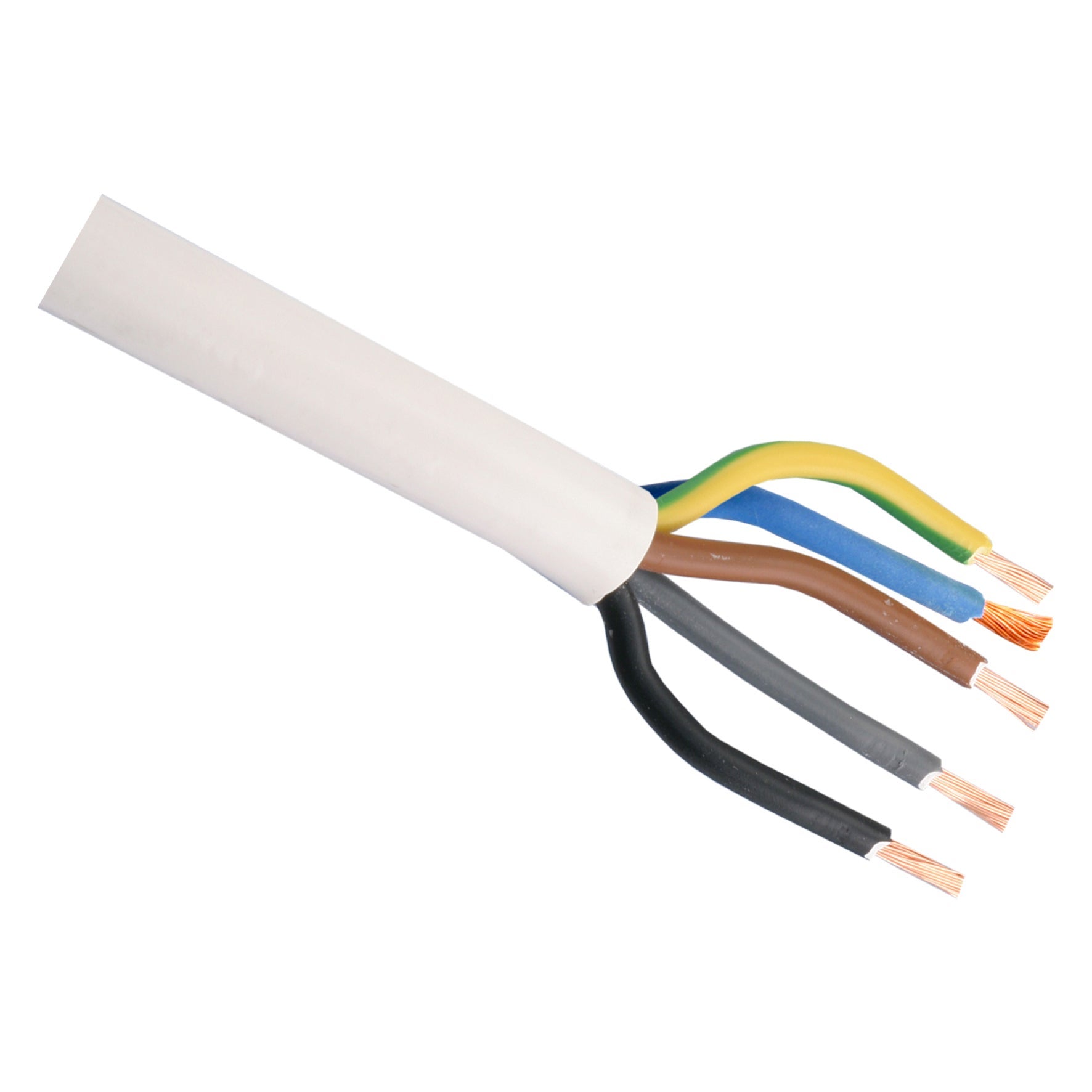 Huishoudkabel vmvl 5x2.5 wit 35x1m