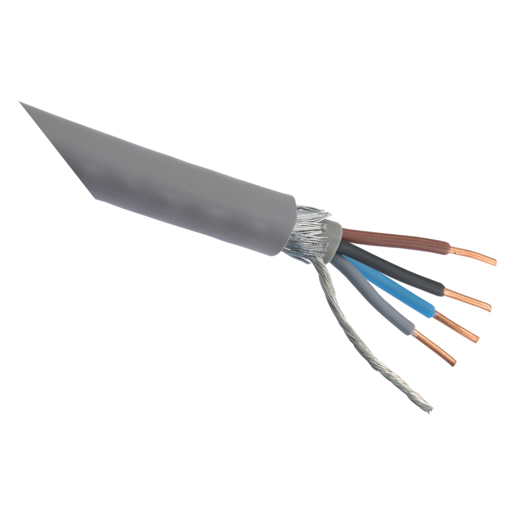 Grondkabel xmvk-as 4x2.5 grijs 100x1m