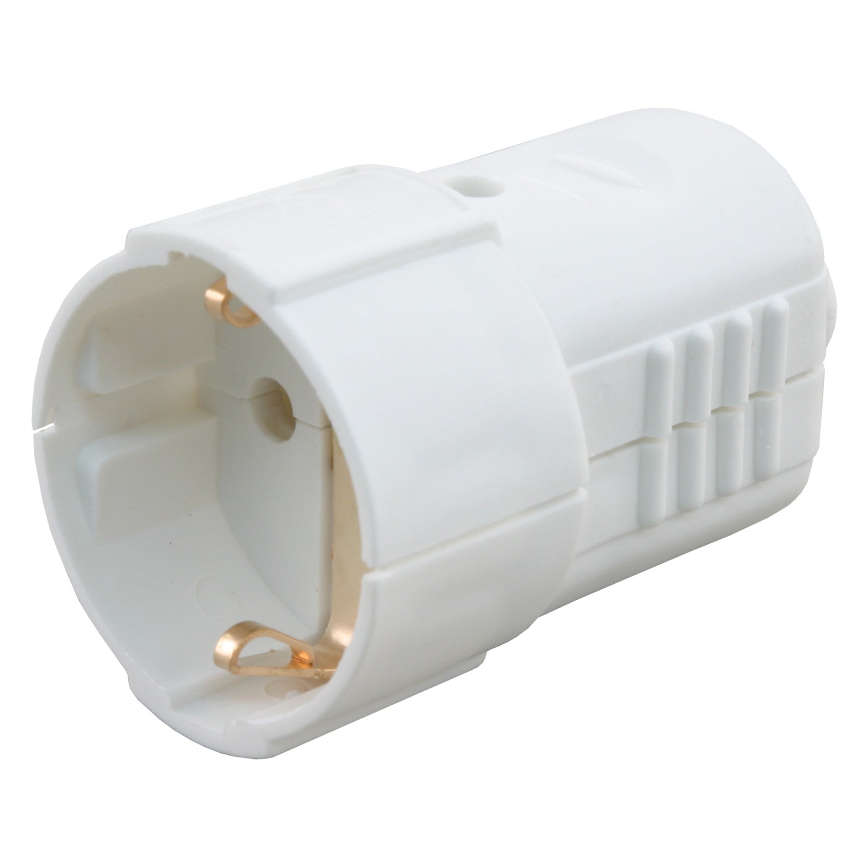 Contrastekker randaarde 10/16 ampère wit