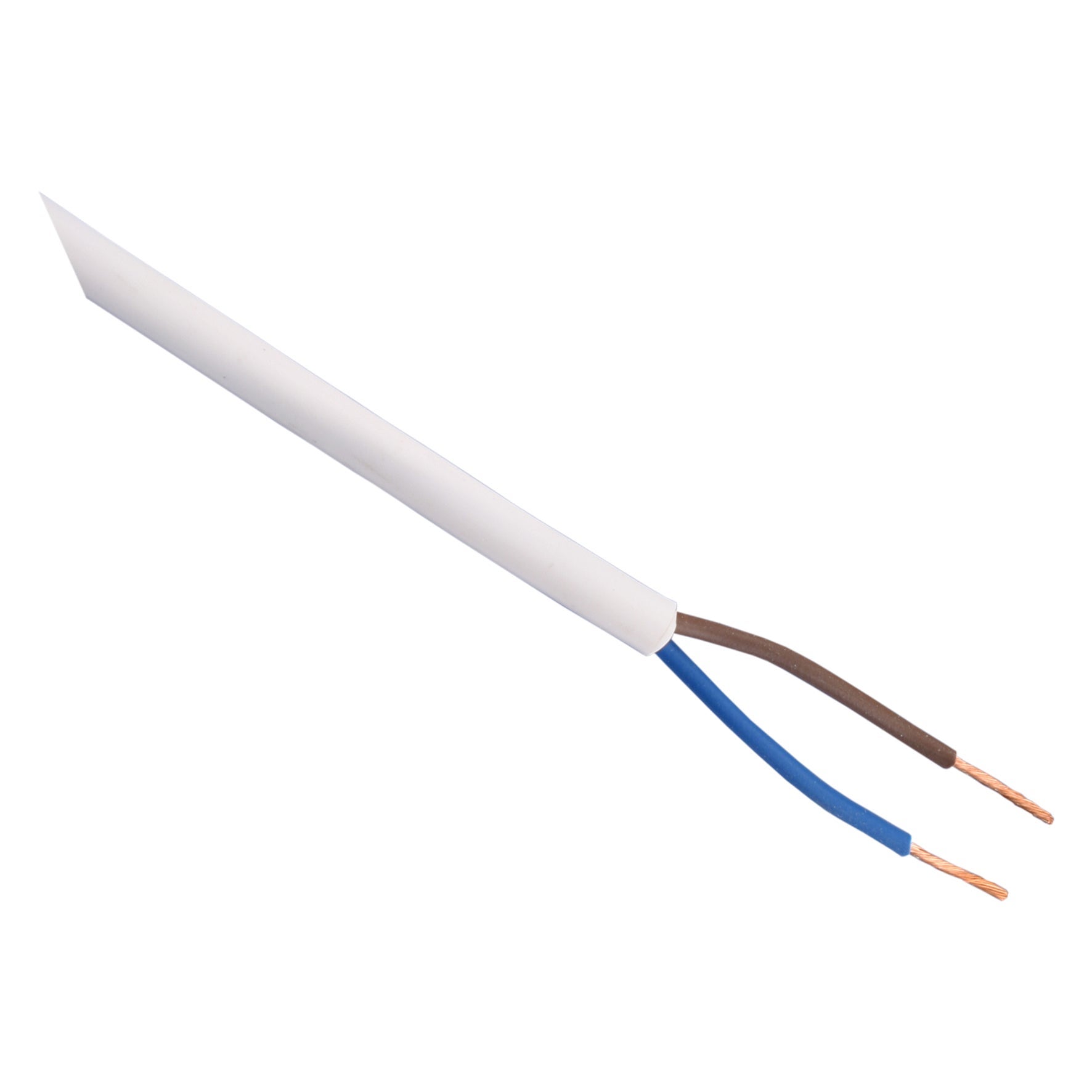 Huishoudsnoer vmvs 2x0.75 wit 5m