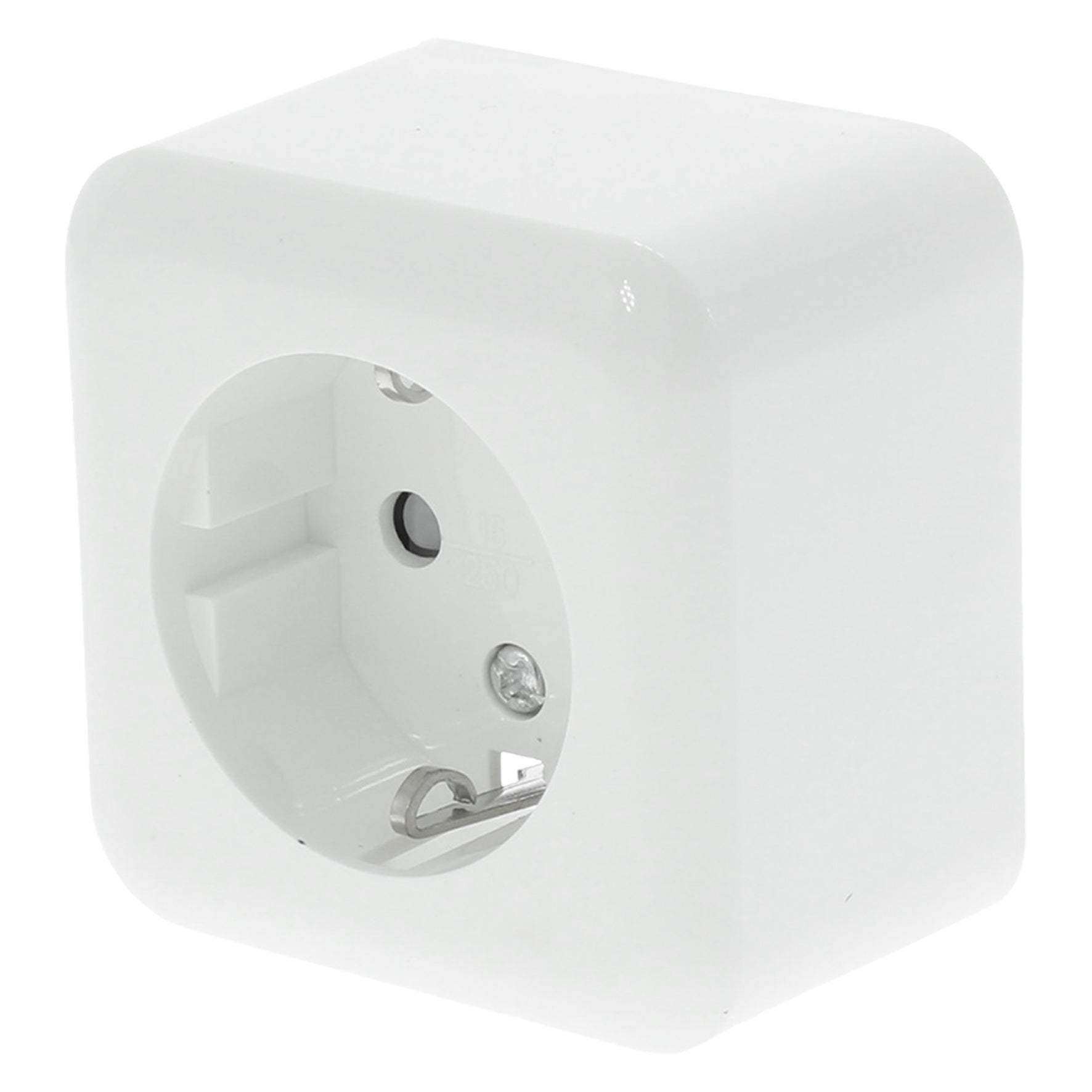 Exo opbouw contactdoos 1v kindveilig randaarde polarwit