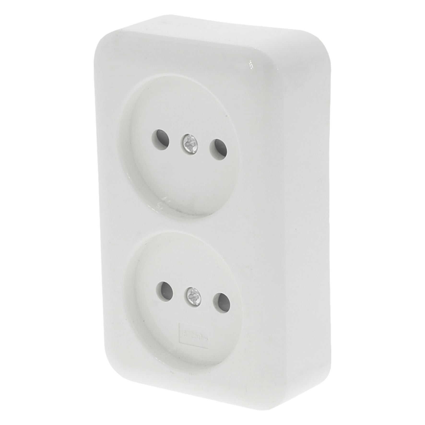 Exo opbouw contactdoos 2v kindveilig polarwit