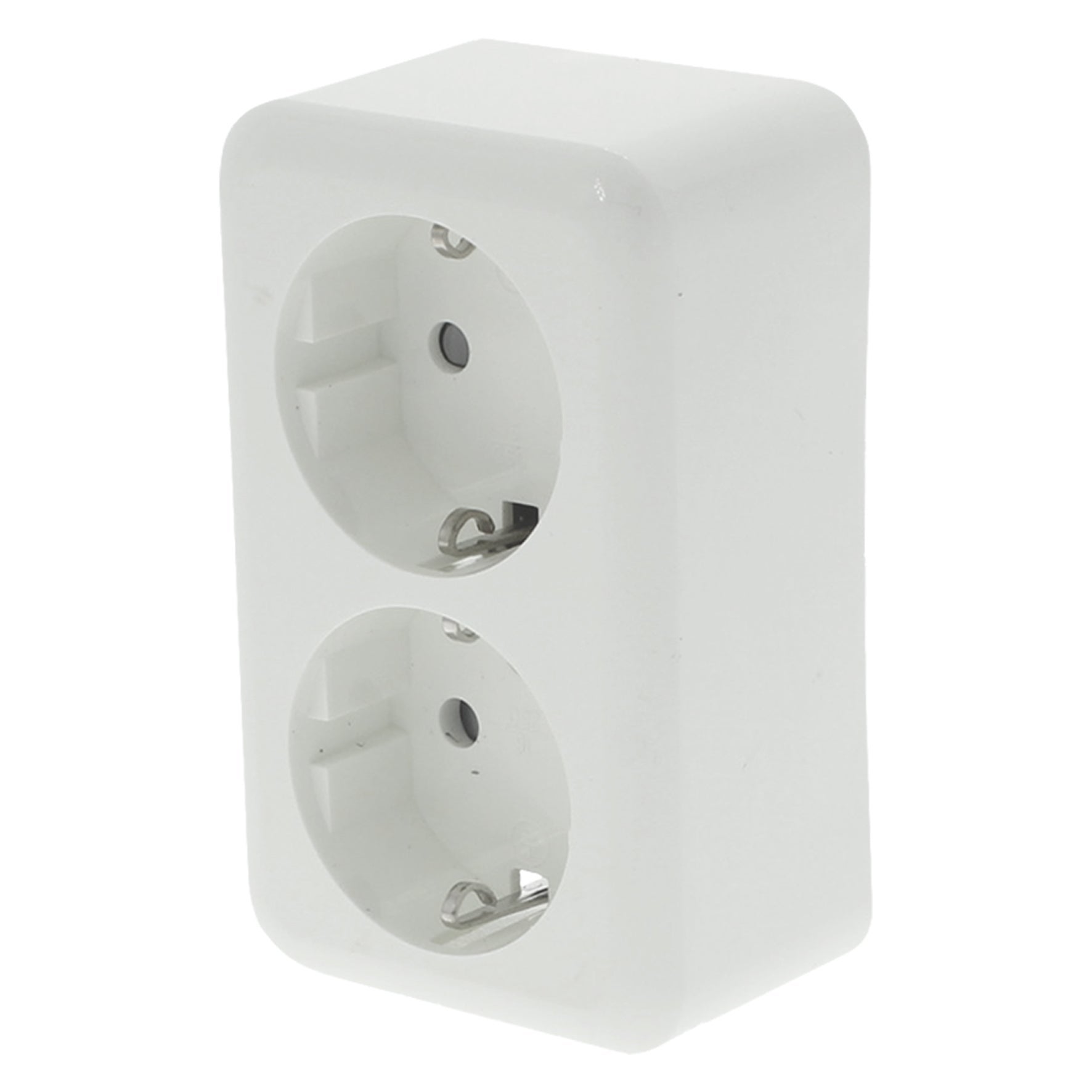 Exo opbouw contactdoos 2v kindveilig randaarde polarwit
