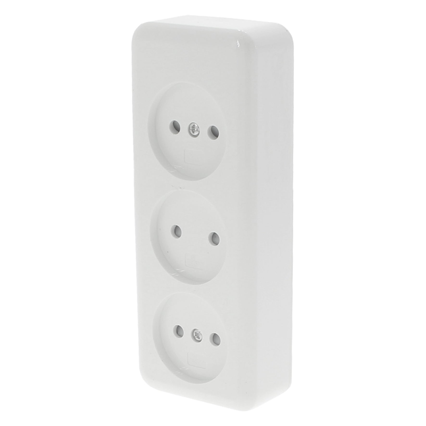 Exo opbouw contactdoos 3v langwerpig polarwit