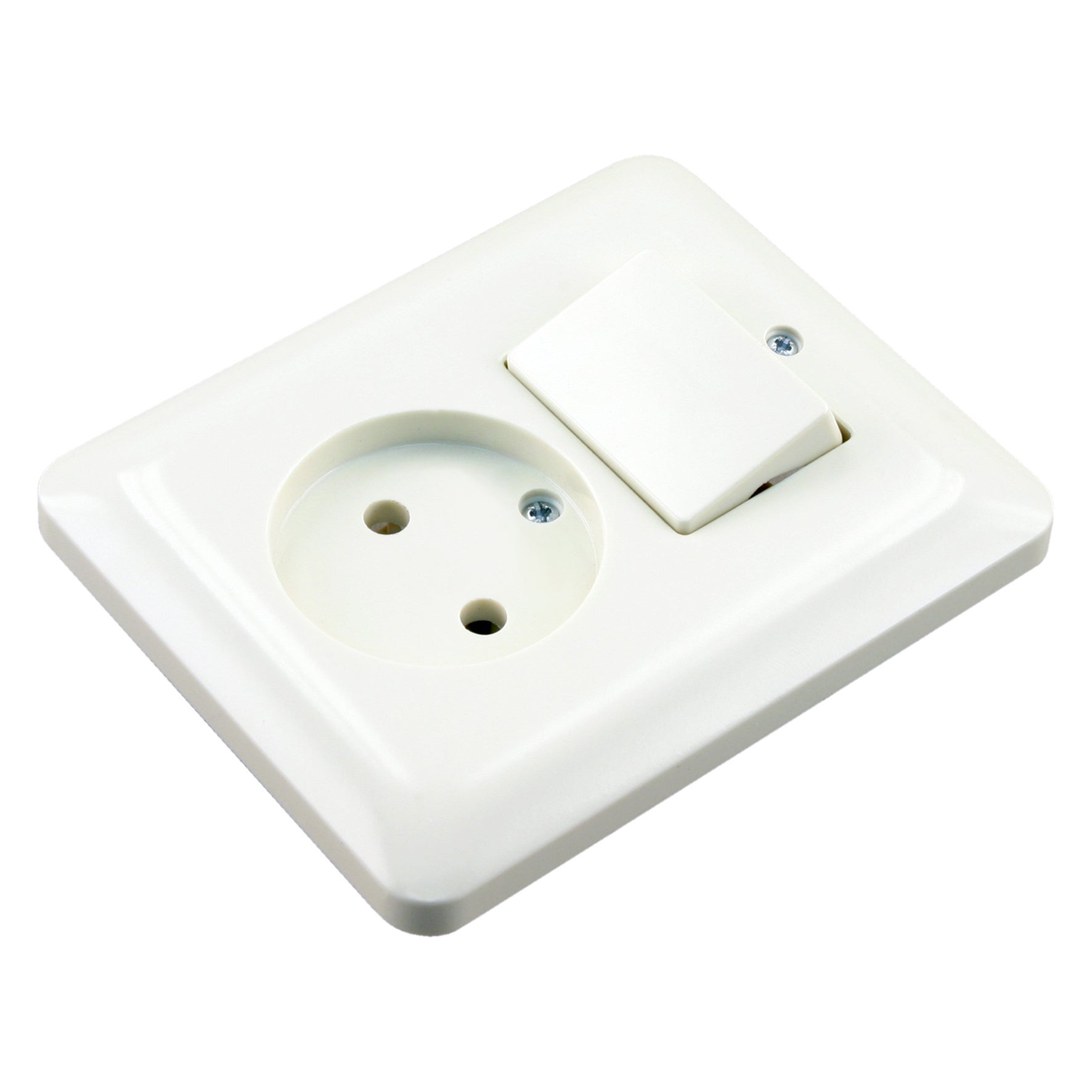 Uni inbouw combinatie wissel kindveilig polarwit