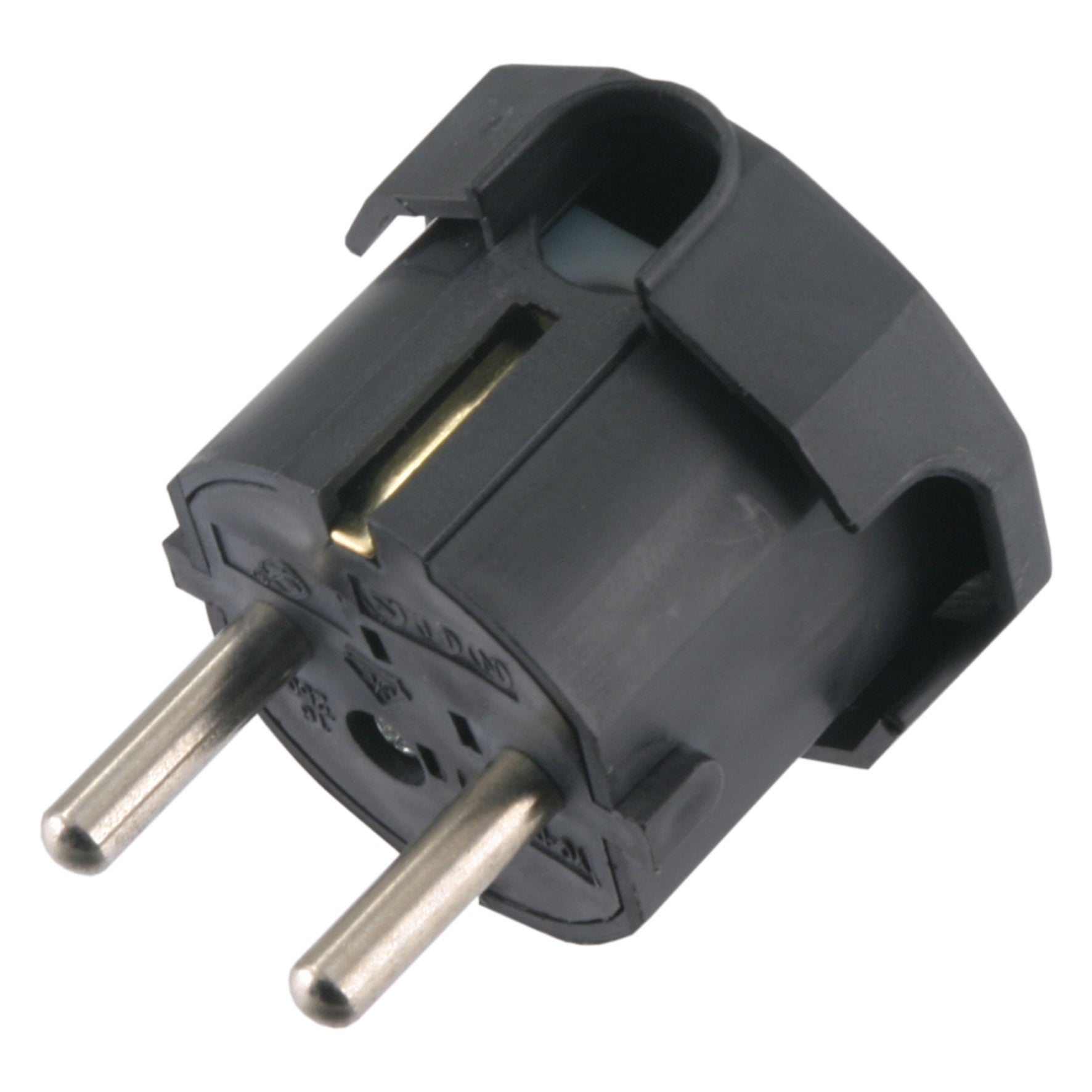 Stekker randaarde zij-invoer 10/16 ampère zwart