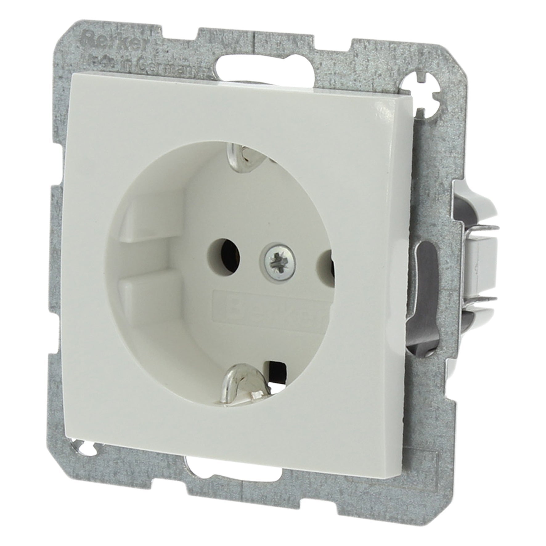 Berker s1 inbouw contactdoos 1v randaarde polarwit