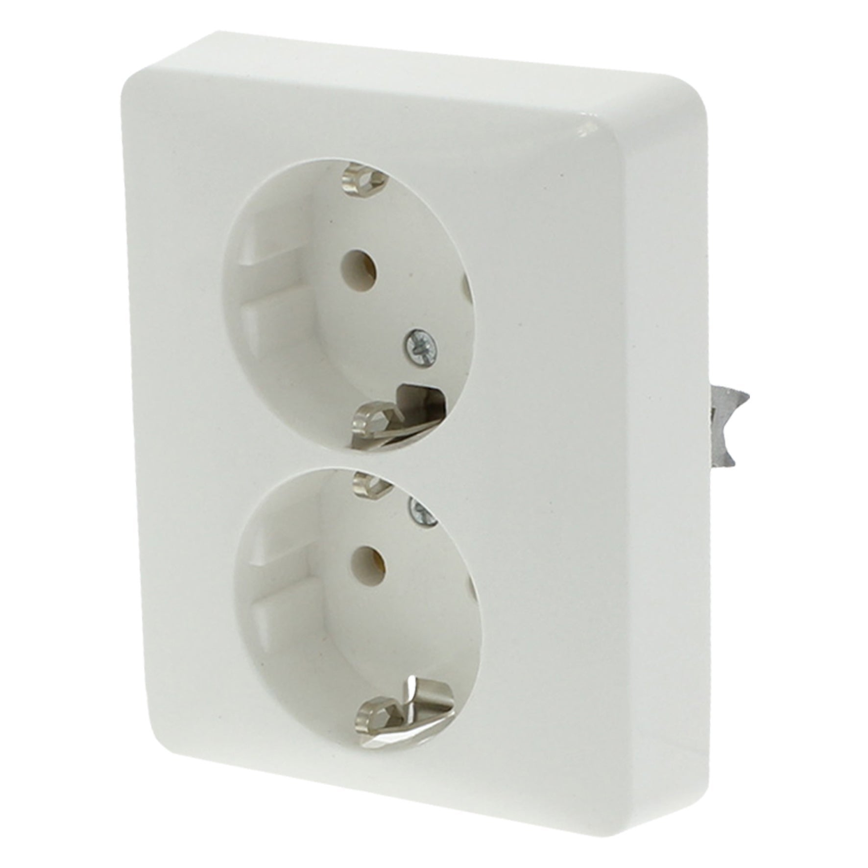 Peha standaard inbouw contactdoos 2v randaarde polarwit