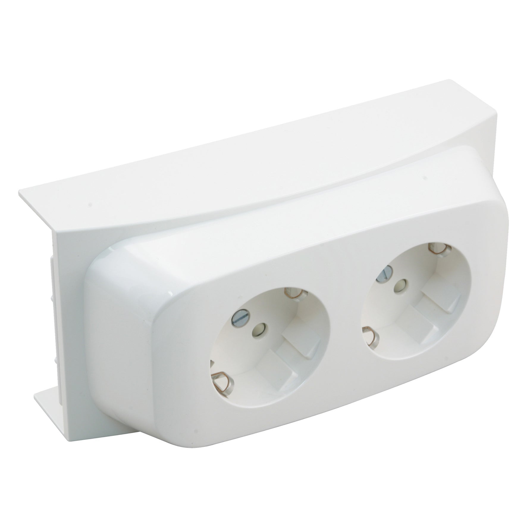 Attema k40 contactdoos 2v randaarde polarwit