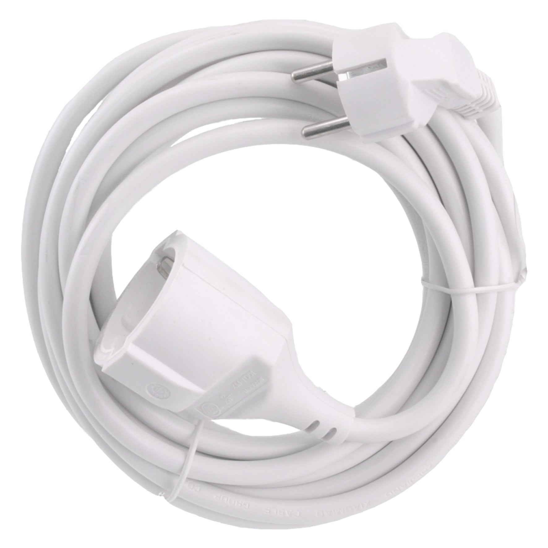Verlengsnoer - 5m randaarde 3x1.5 - Wit