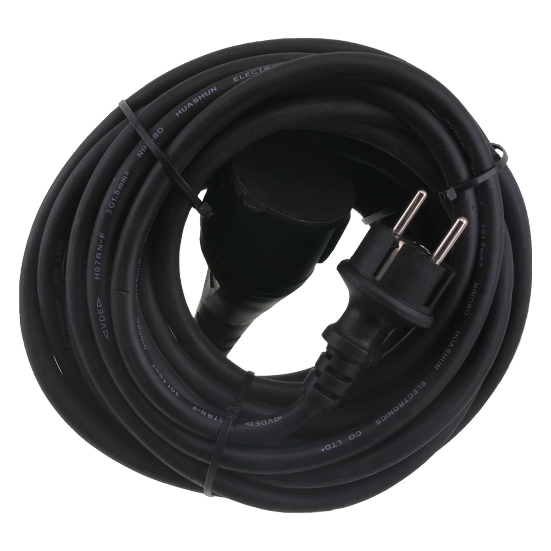 Verlengsnoer - 10m IP44 neopreen 3x1.5 - Zwart