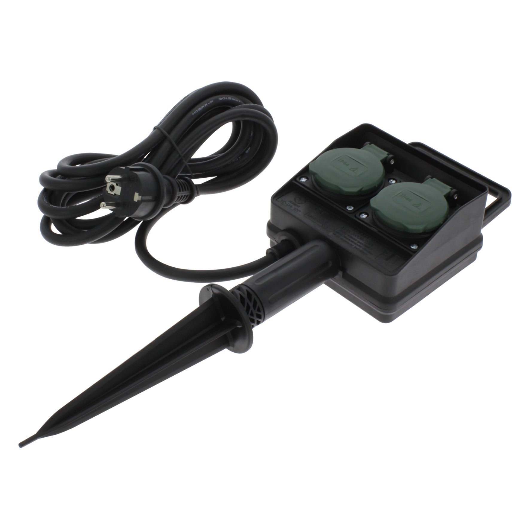 Exin stekkerdoos spie 2v randaarde spatwaterdicht 3m h05rrf 3x1.5