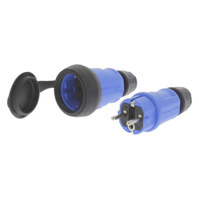 Stekker - Met contrastekker - Blauw/Zwart