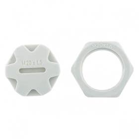 Moer - Wartelmoer met blindstop wartel M20 - Grijs