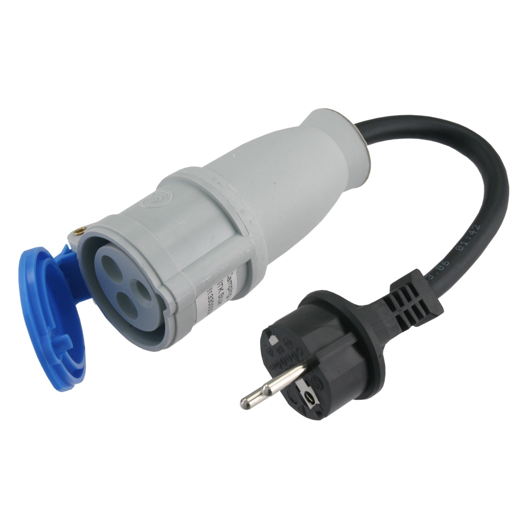 Elro verloopstekker camping cee 2 polig -a blauw