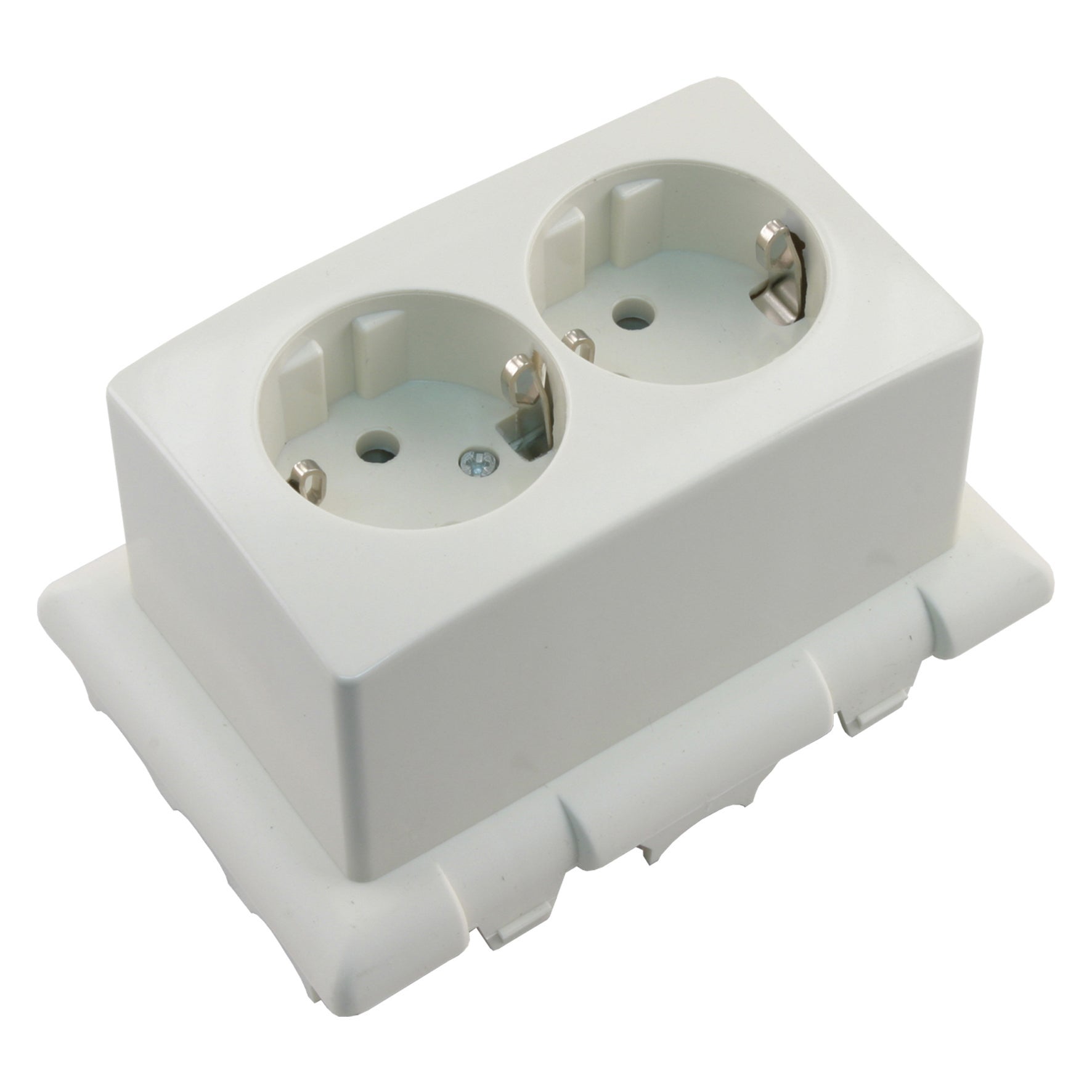 Montagedeksel universeel lasdoos inclusief wandcontactdoos 2v randaarde