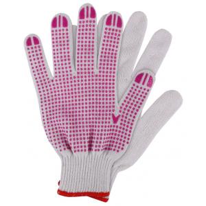 Werkhandschoenen katoen roze medium