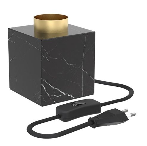 Tafellamp - Vierkant marmer - Zwart 