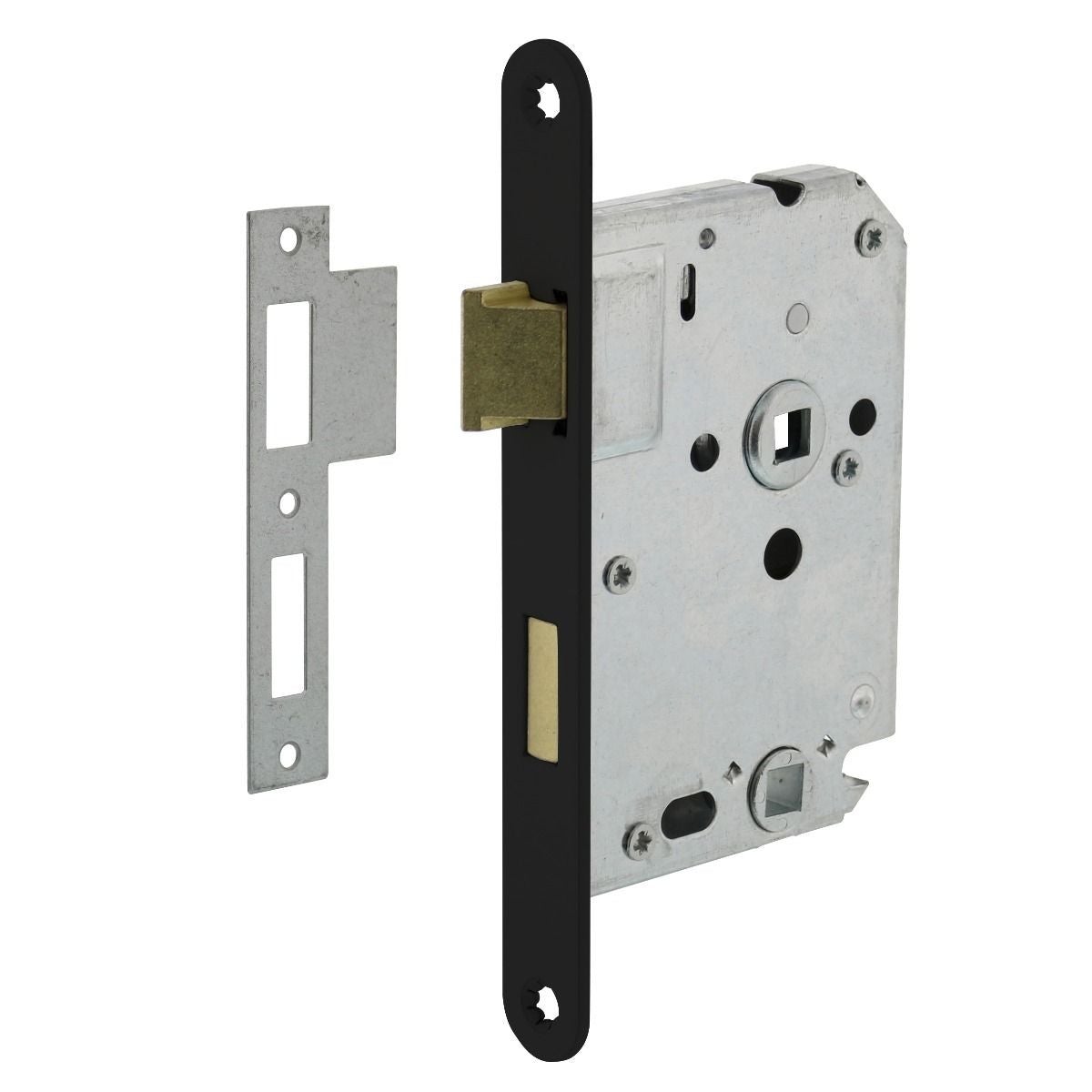 Toilet-/badkamerslot 63/8 mm - zwart