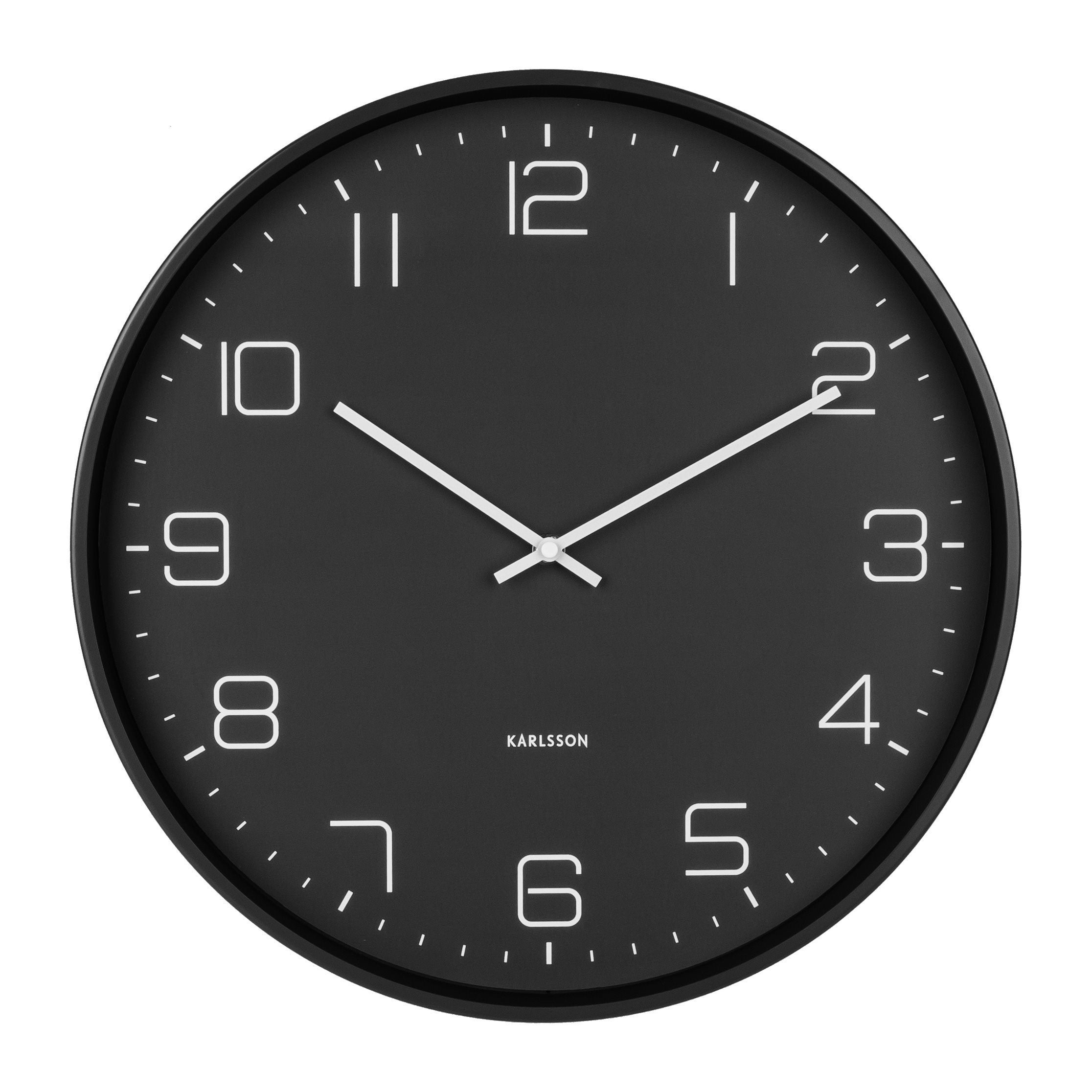 Wandklok - Lofty - Mat zwart
