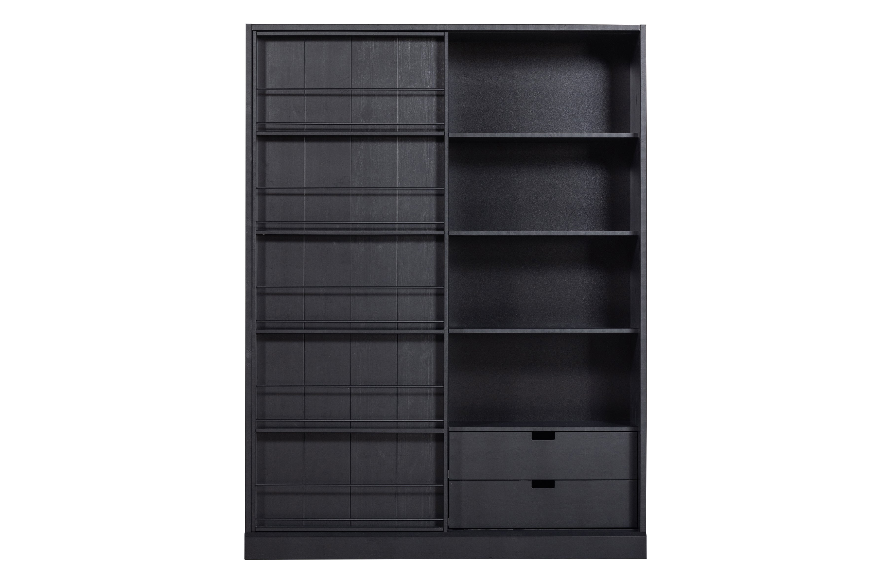 Swing - Schuifdeurkast - Grenen - Geschuurd mat zwart [FSC]