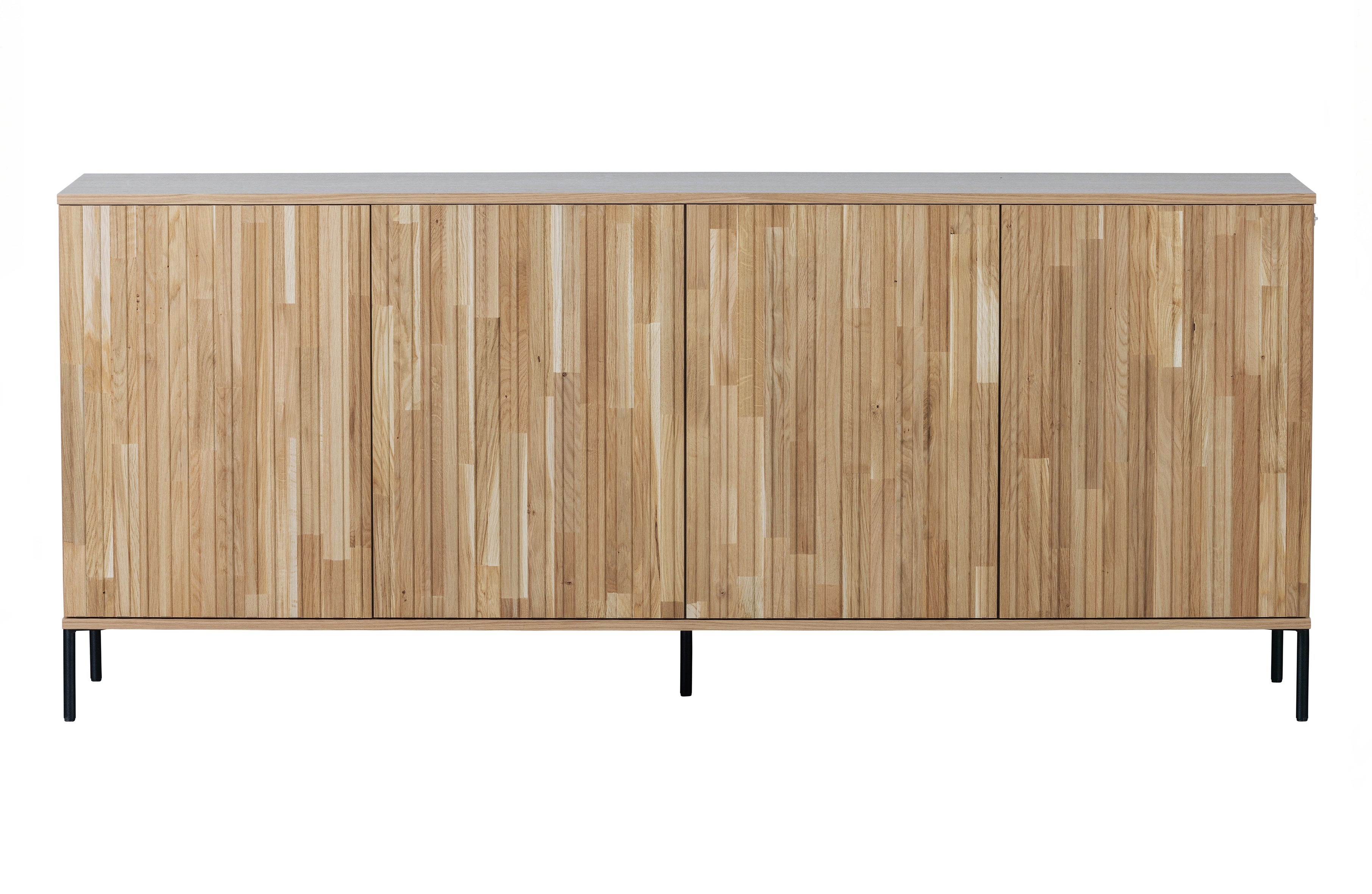 New gravure - Dressoir - 200 cm - Eiken - Blanke lak [FSC]