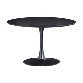 Sammy - Eettafel trompetvoet - Rond - MDF - Zwart - Ø120CM