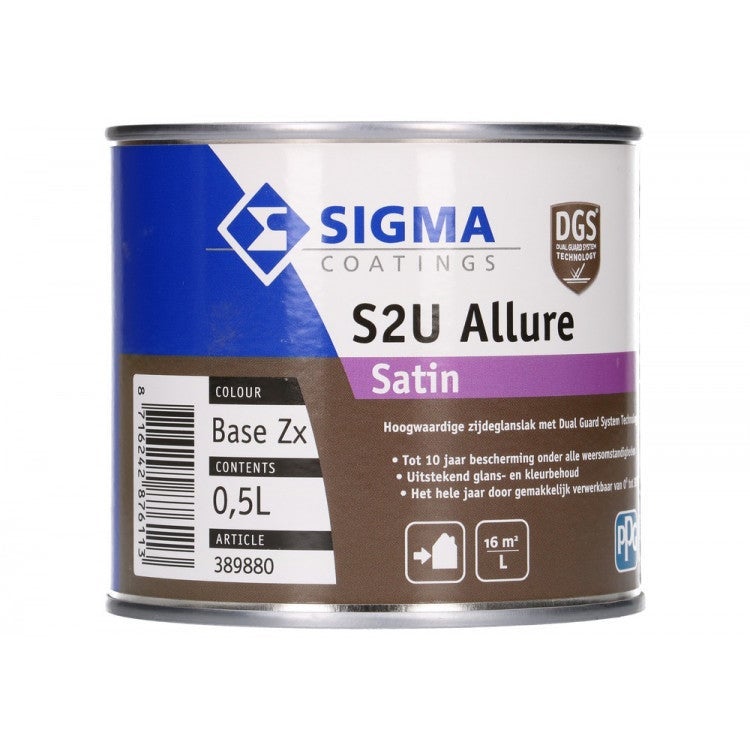 Houtlak - S2U allure satin 500 ml - basis ZX