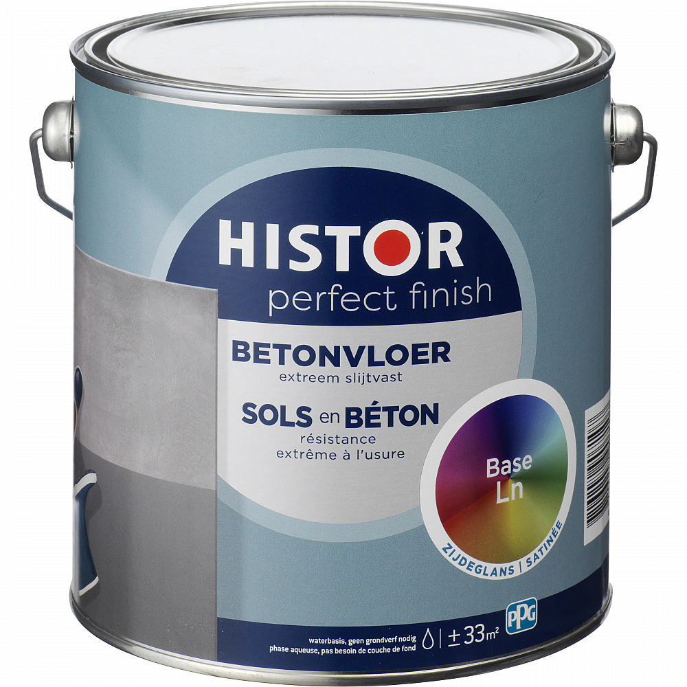 Mengverf voor betonvloer - Wit zijdeglans - 2.5 L