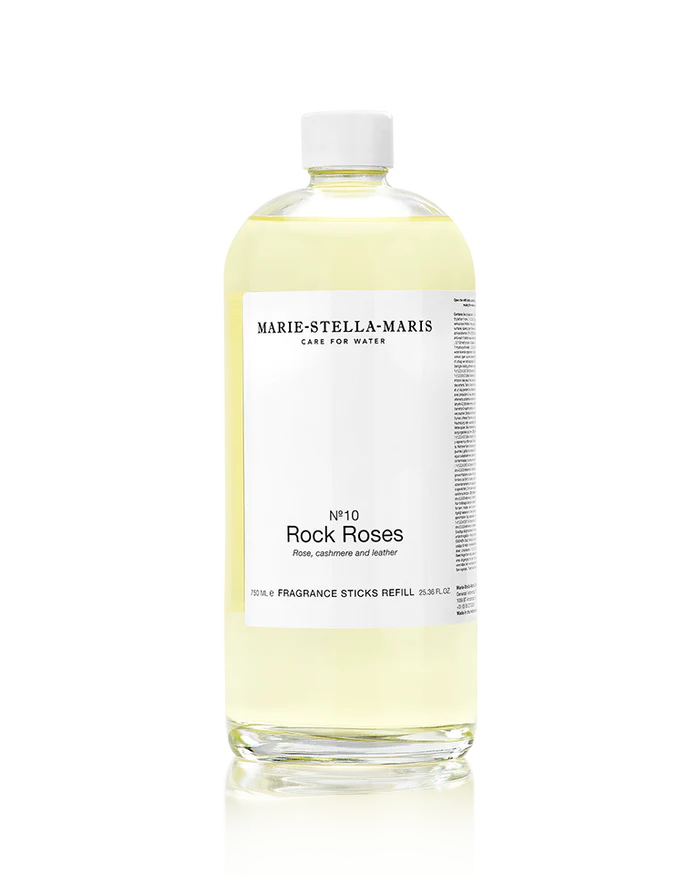 No. 10 Rock Roses - Geurstokjes Refill Glas - 750ml