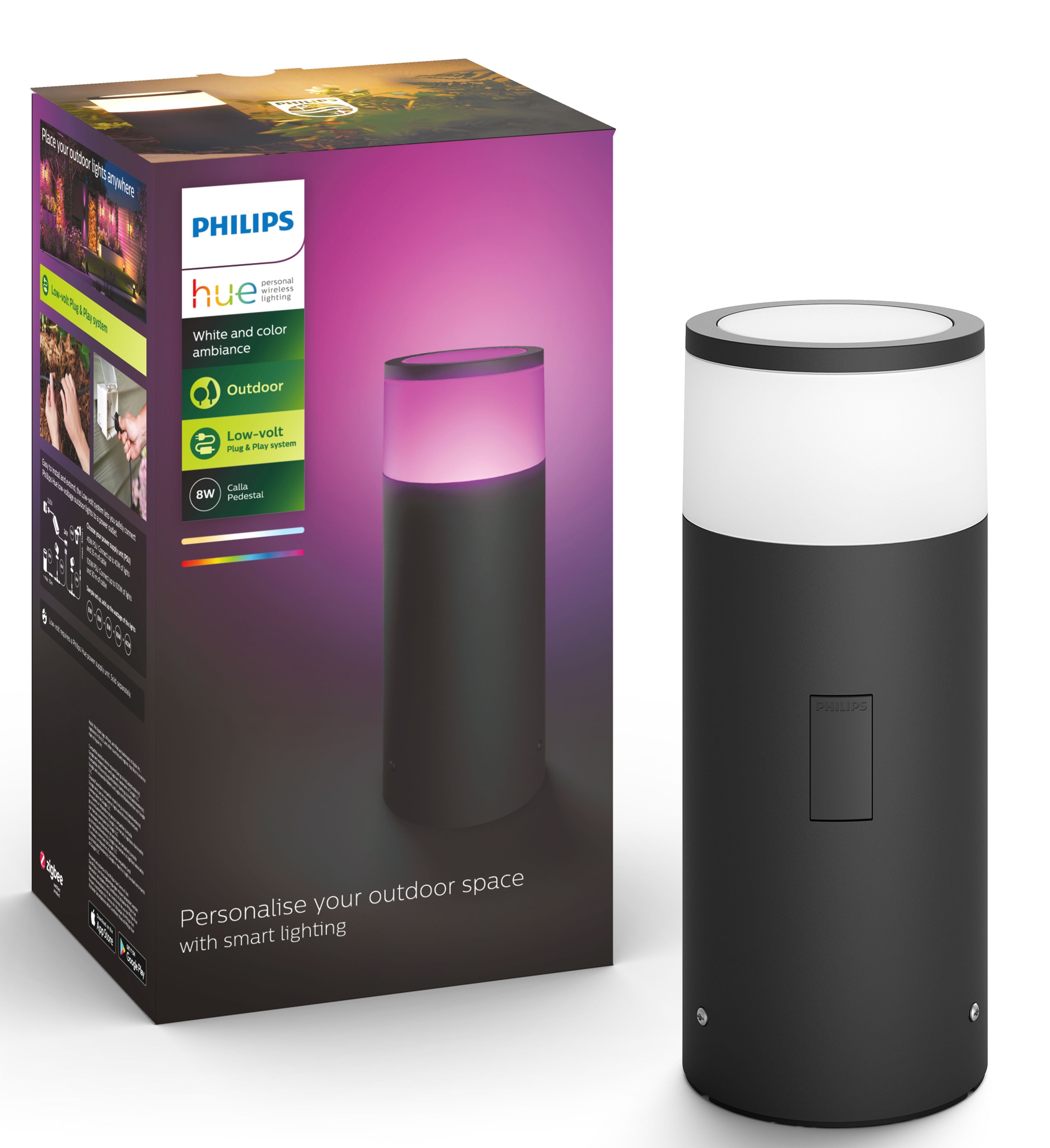 Sokkellamp - Calla geintegreerde led 590lm - Zwart