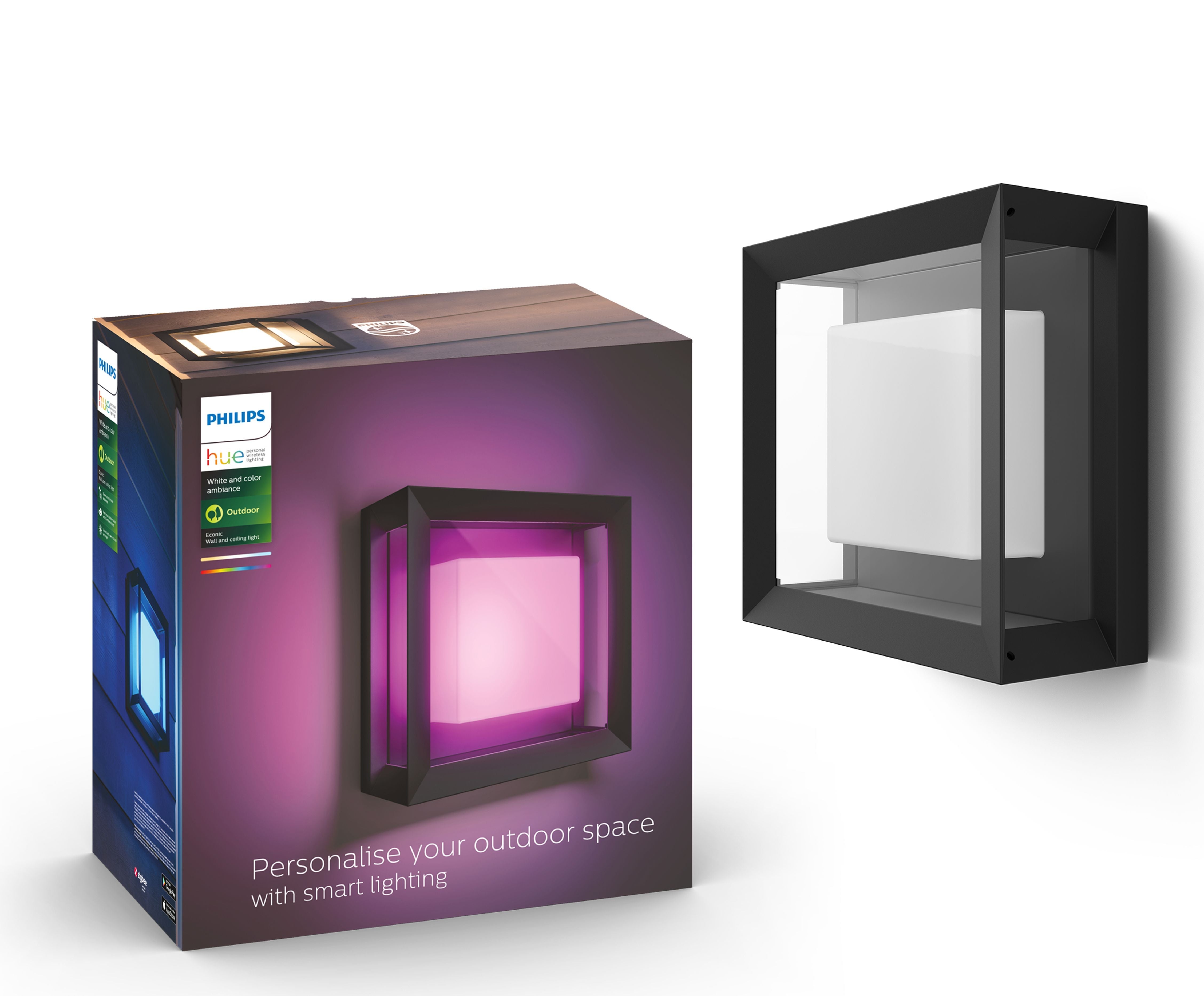 Muurlamp - Econic geintegreerde led 1140lm - Zwart