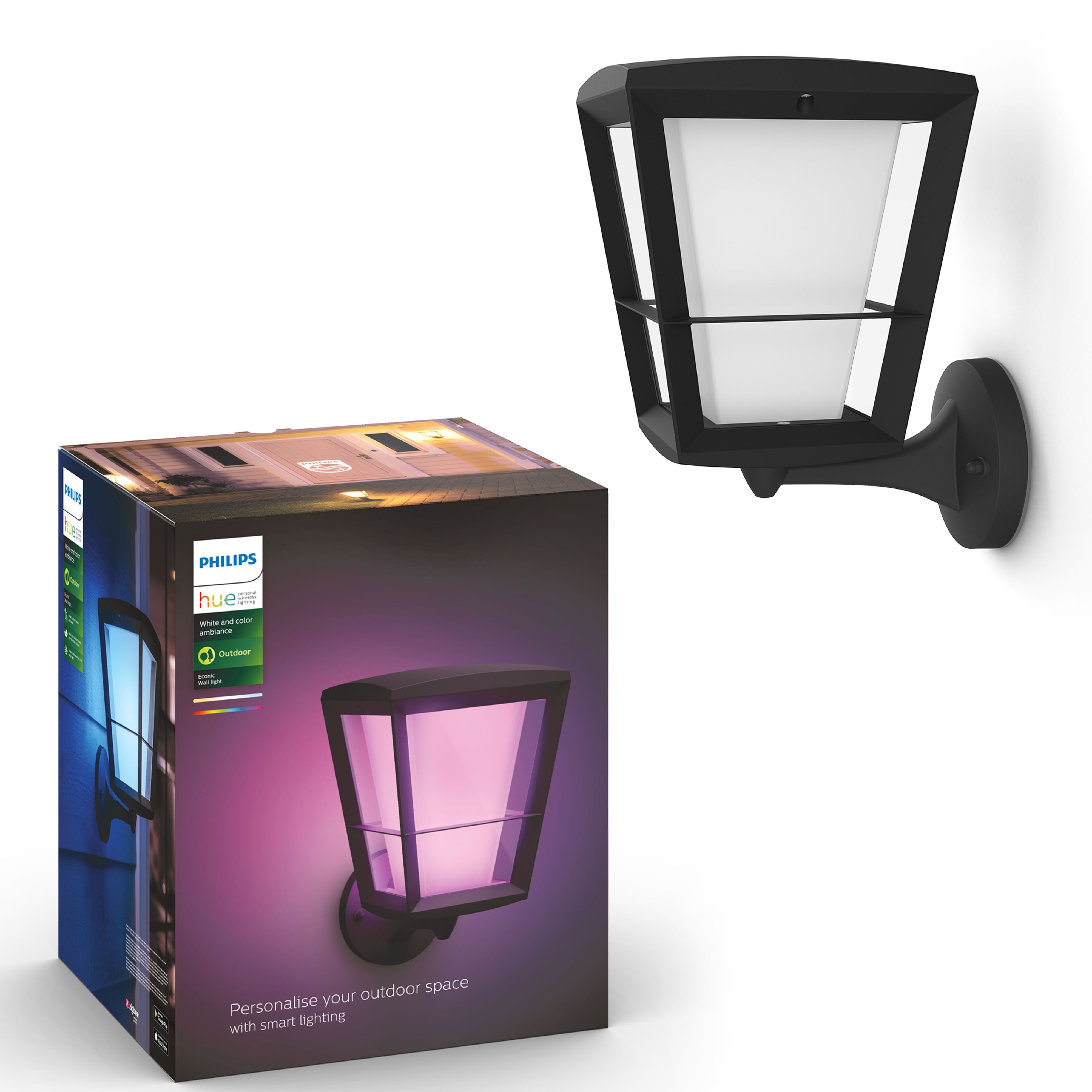 Muurlamp - Econic geintegreerde led 1140lm - Zwart