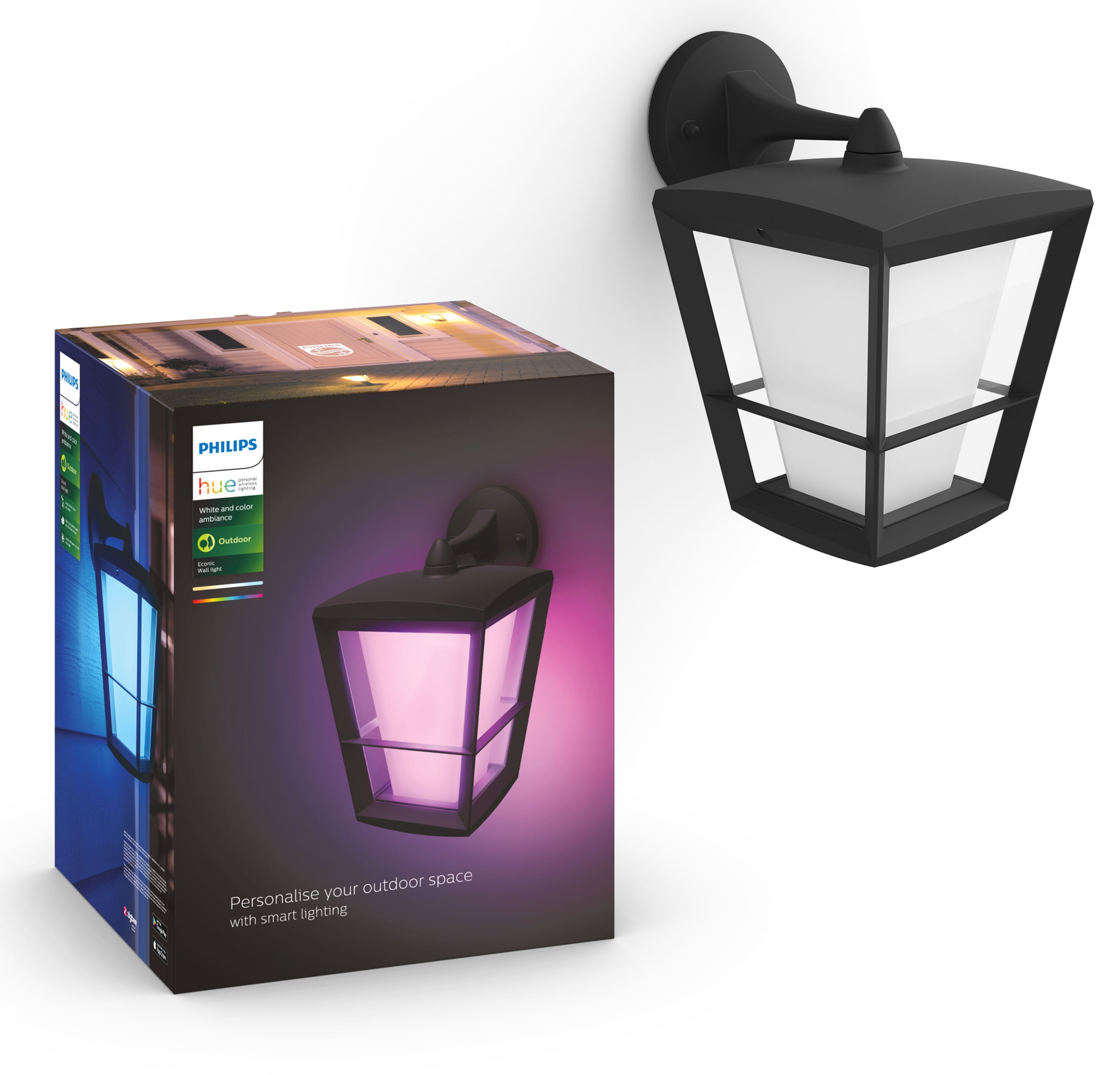 Muurlamp - Econic geintegreerde led 1140lm - Zwart