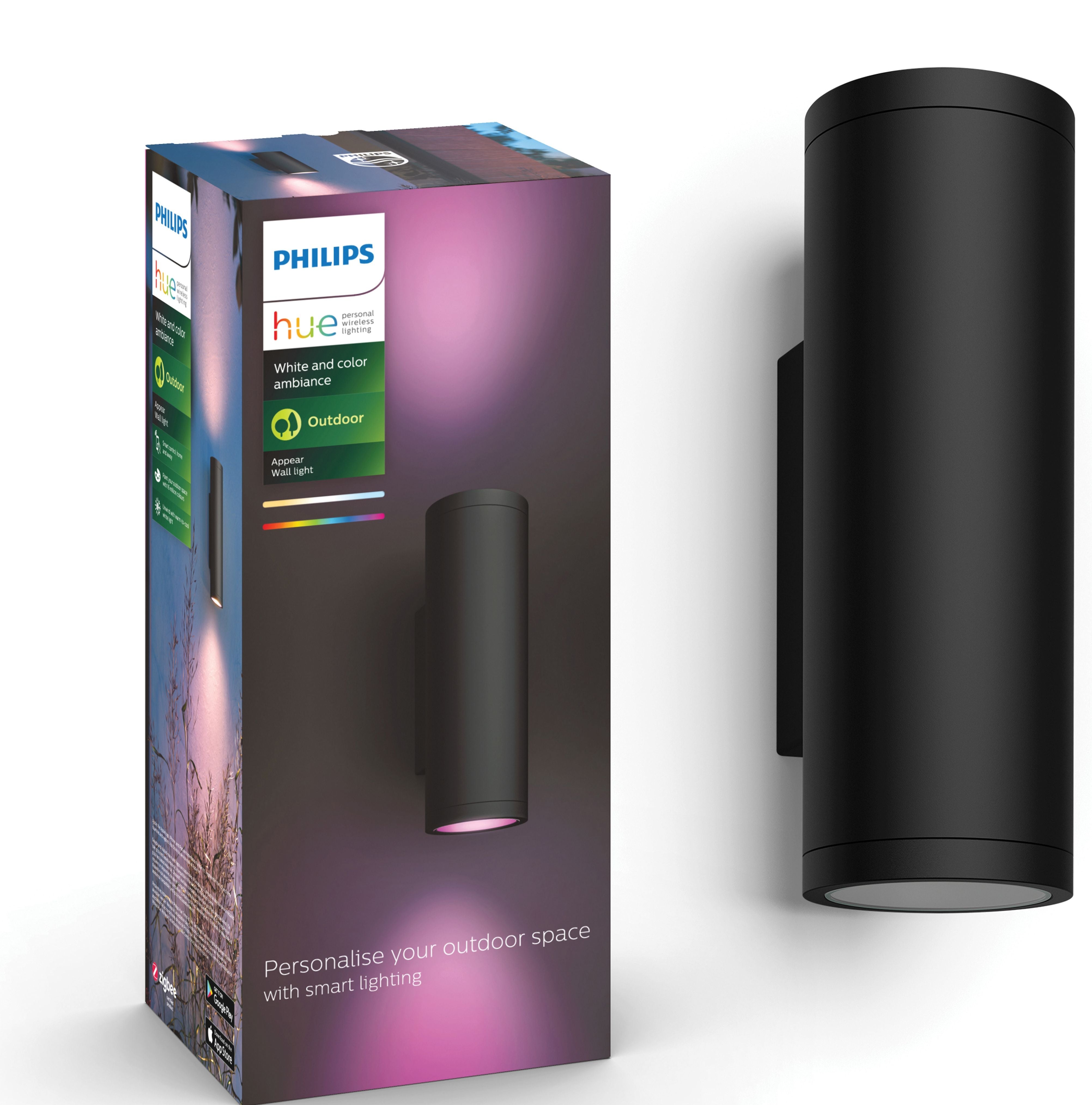 Muurlamp - Appear geintegreerde led 1180lm - Zwart