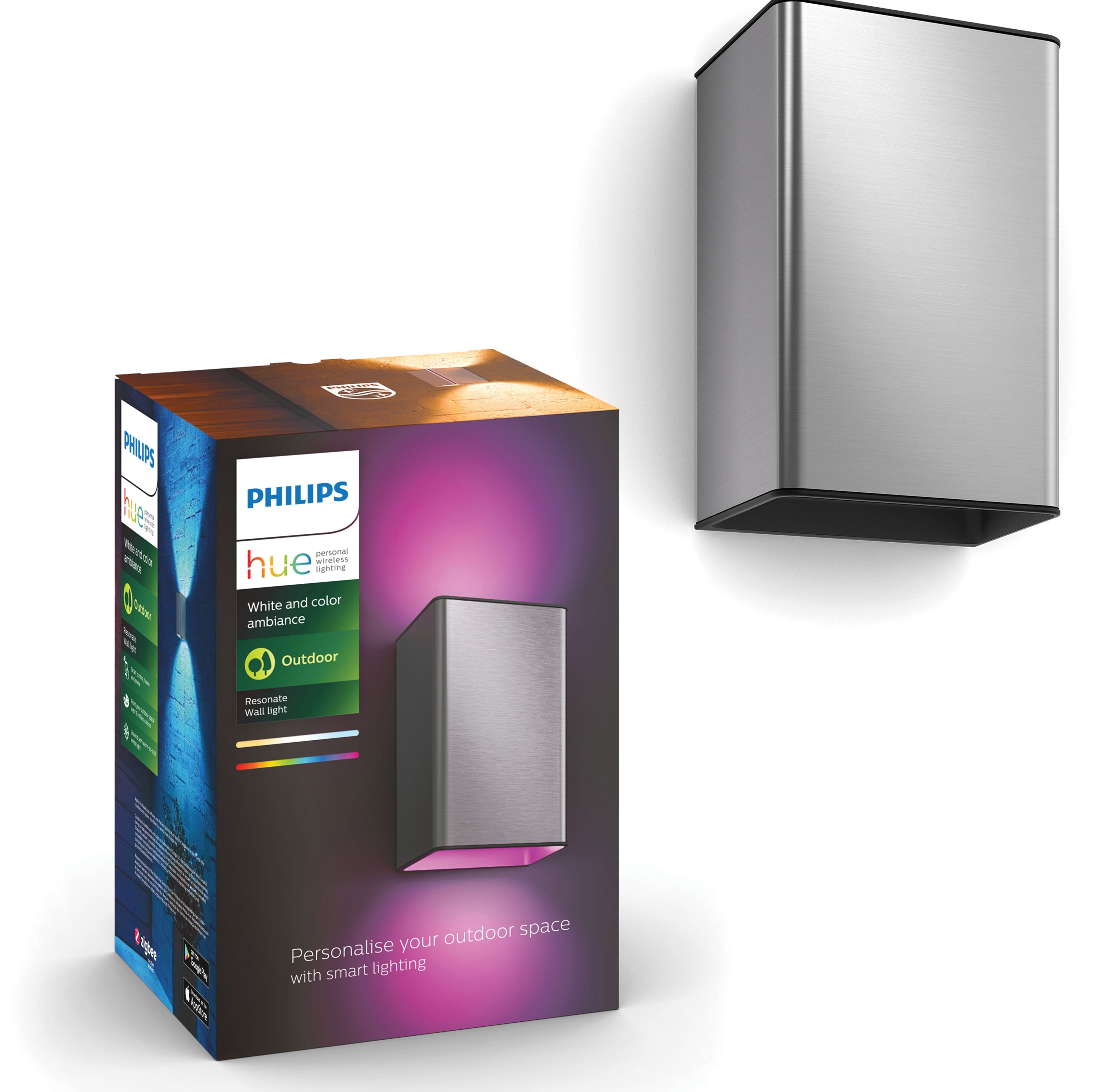 Muurlamp - Resonate geintegreerde led 1180lm - Zilver