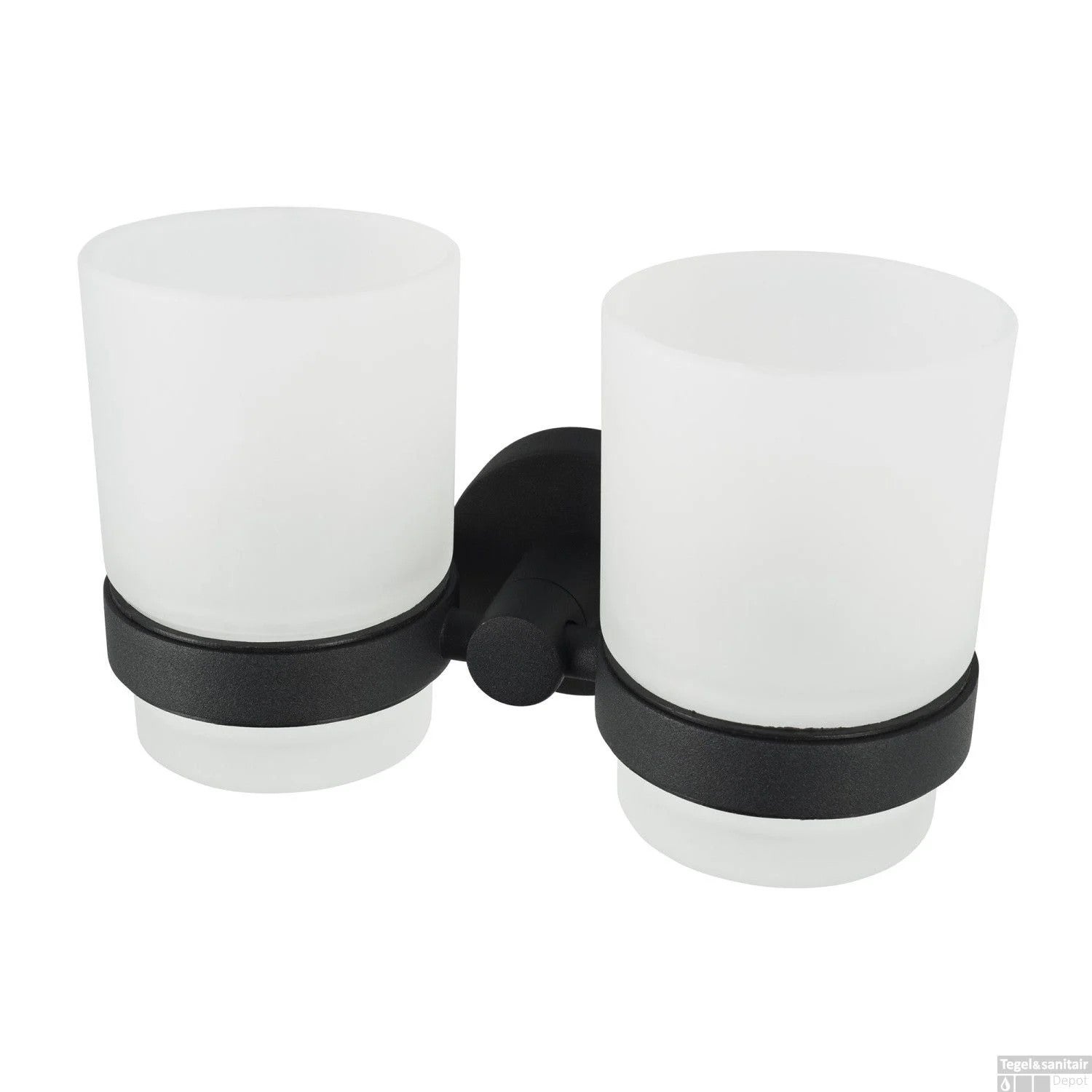 Bekerhouder - Kosmos bekerhouder glas dubbel - Zwart