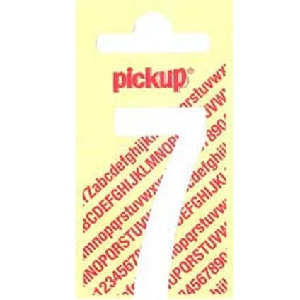 Pickup nobel plakcijfer wit/mat 60 mm 7