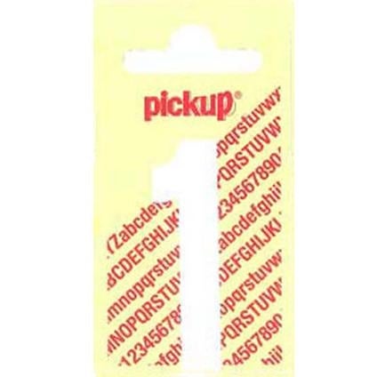 Pickup nobel plakcijfer wit/mat 60 mm