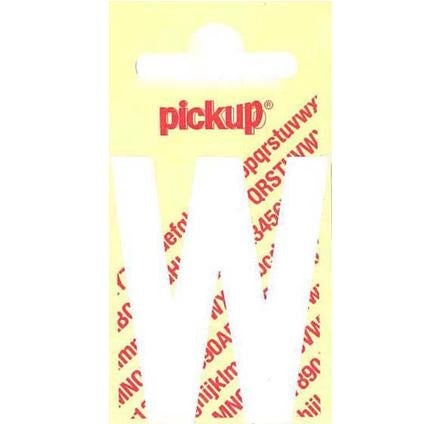 Pickup nobel plakletter wit/mat 120 mm w