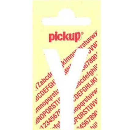 Pickup nobel plakletter wit/mat 120 mm y