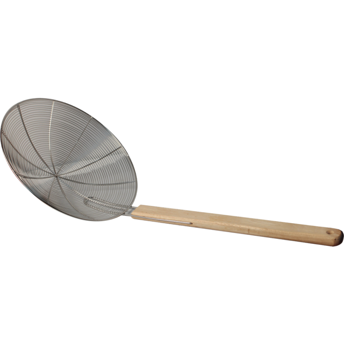 Frituur-/Loempiaschep - Ø20 cm - Houten steel